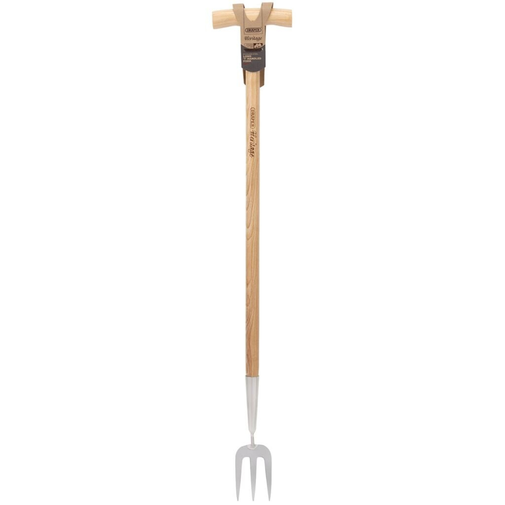 Draper Heritage Stainless Steel Fork With Ash Long Handle
