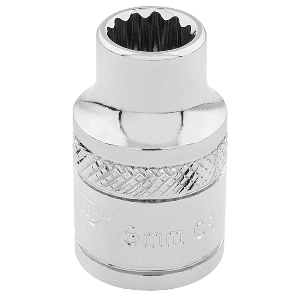 Draper HI-TORQ® 12 Point Socket, 3/8"" Sq. Dr., 8mm