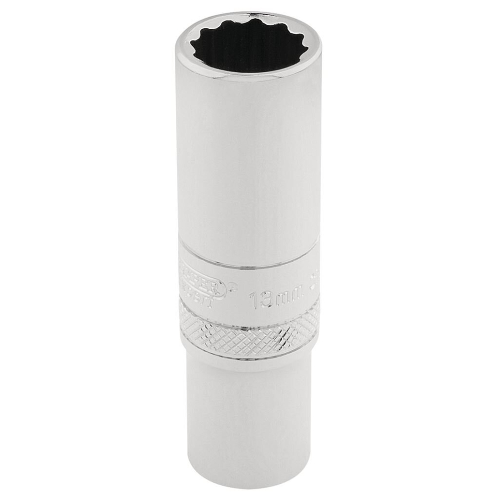 Draper HI-TORQ® 12 Point Deep Socket, 3/8"" Sq. Dr., 12mm