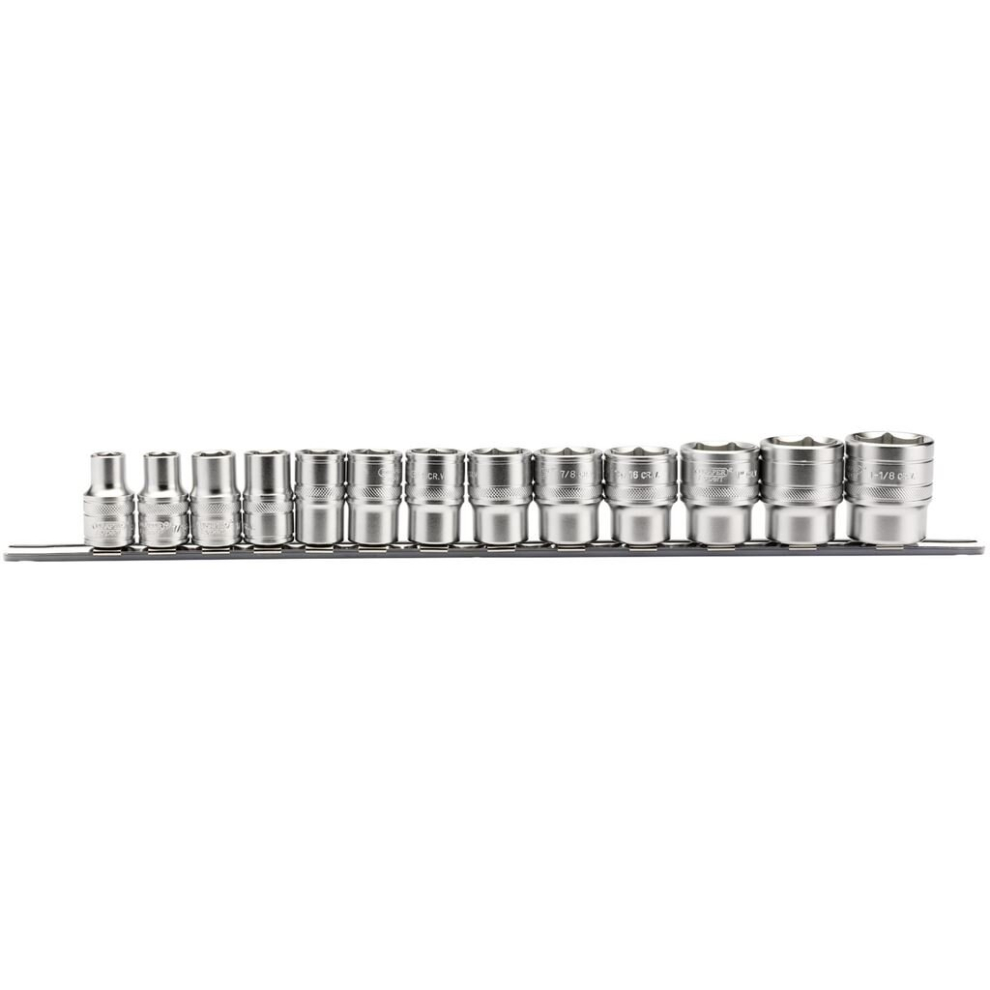 Imperial Socket on a Metal Rail, 1/2"" Sq. Dr. (13 Piece)