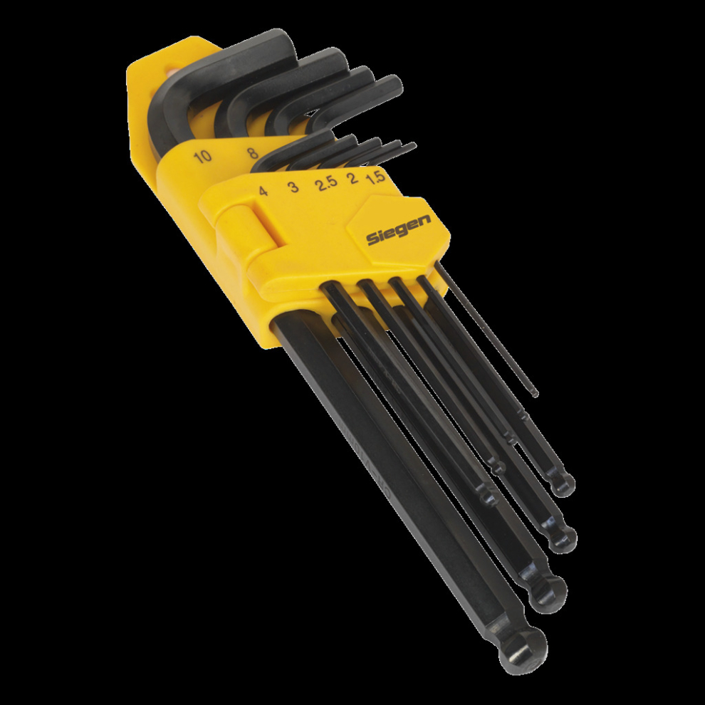 Ball-End Hex Key Set 9Pc Long Metric 5054511027396