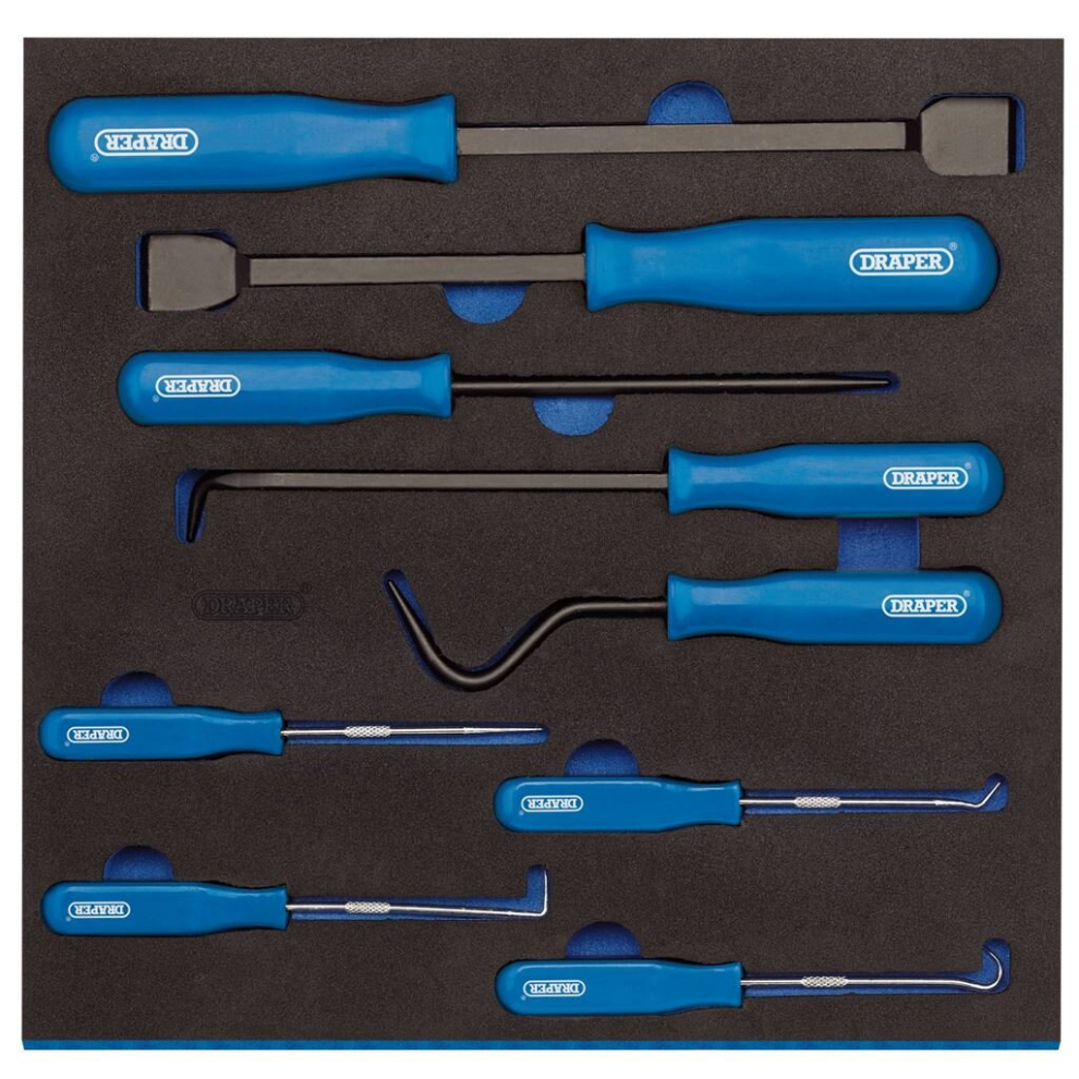 Draper Scraper, Hook And Pick Set In 1/2 Drawer Eva Insert Tray (9 Piece)