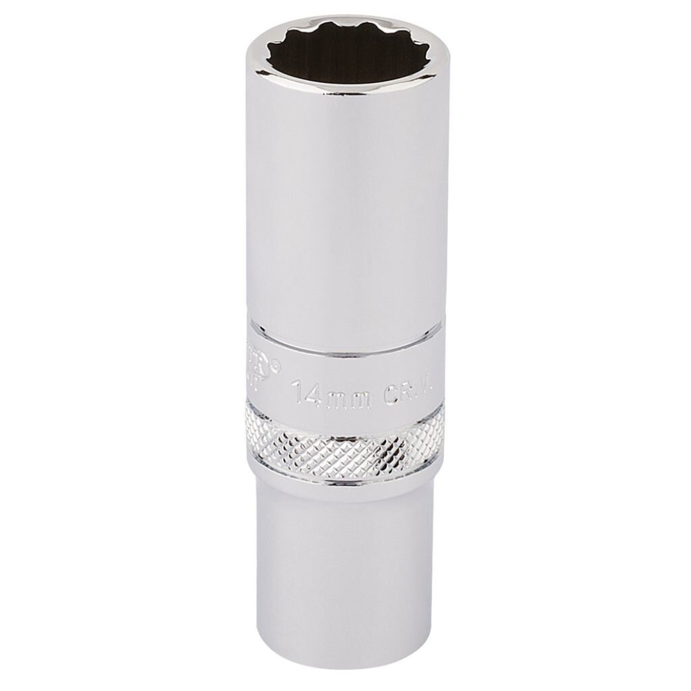 Draper HI-TORQ® 12 Point Deep Socket, 3/8"" Sq. Dr., 14mm