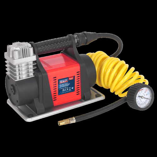 Sealey Tyre Inflator/Mini Air Compressor 12V Heavy-Duty