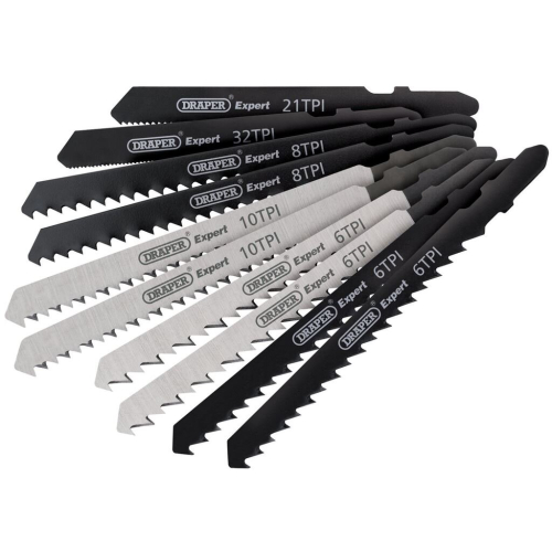 Draper Assorted HSS & HCS Jigsaw Blade Set (10 Piece)