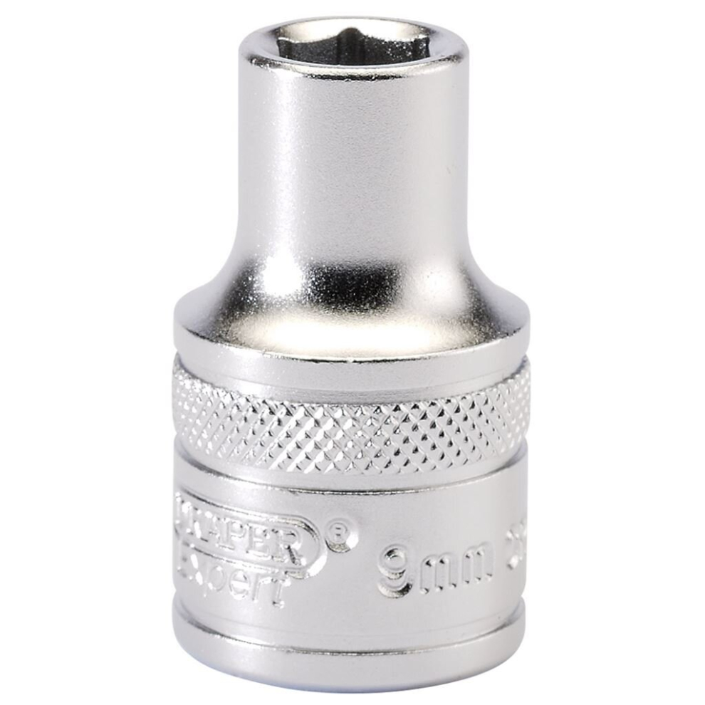 Draper 6 Point Metric Socket, 1/2"" Sq. Dr., 9Mm