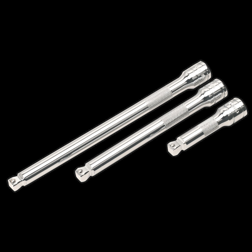 Sealey Wobble/Rigid Extension Bar Set 3Pc 3/8"Sq Drive