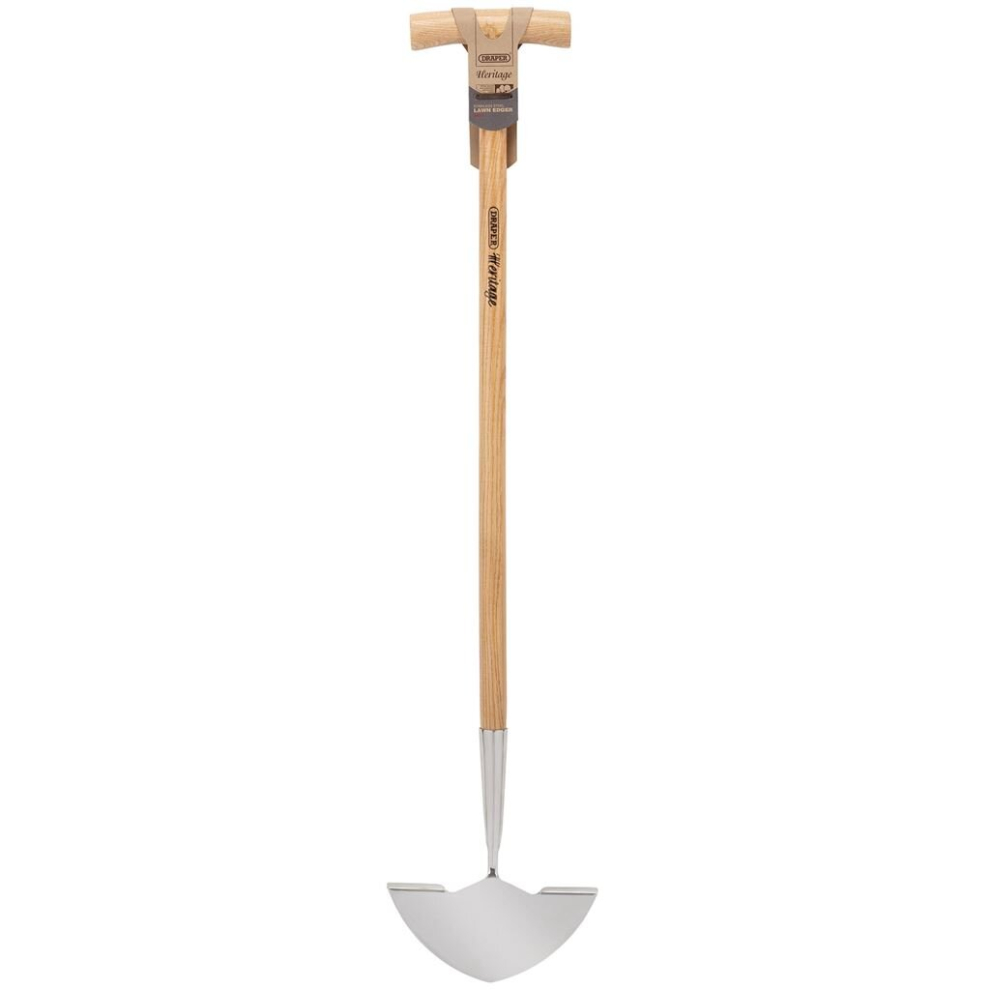Draper Heritage Stainless Steel Lawn Edger with Ash Handle