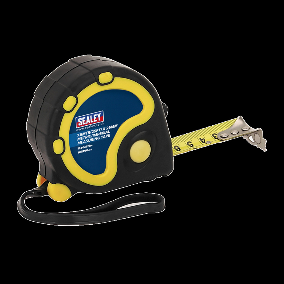 Rubber Tape Measure 7.5M(25Ft) X 25Mm Metric/Imperial 5024209534314