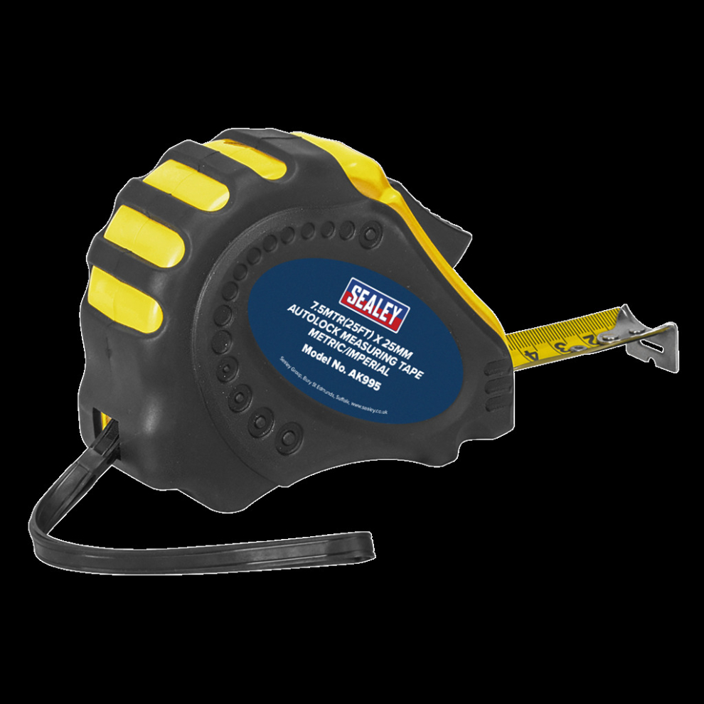 Auto Lock Tape Measure 7.5m(25ft) x 25mm - Metric/Imperial