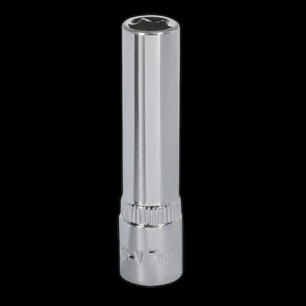Sealey Walldrive® Socket 7Mm Deep 1/4"Sq Drive Fully Polished