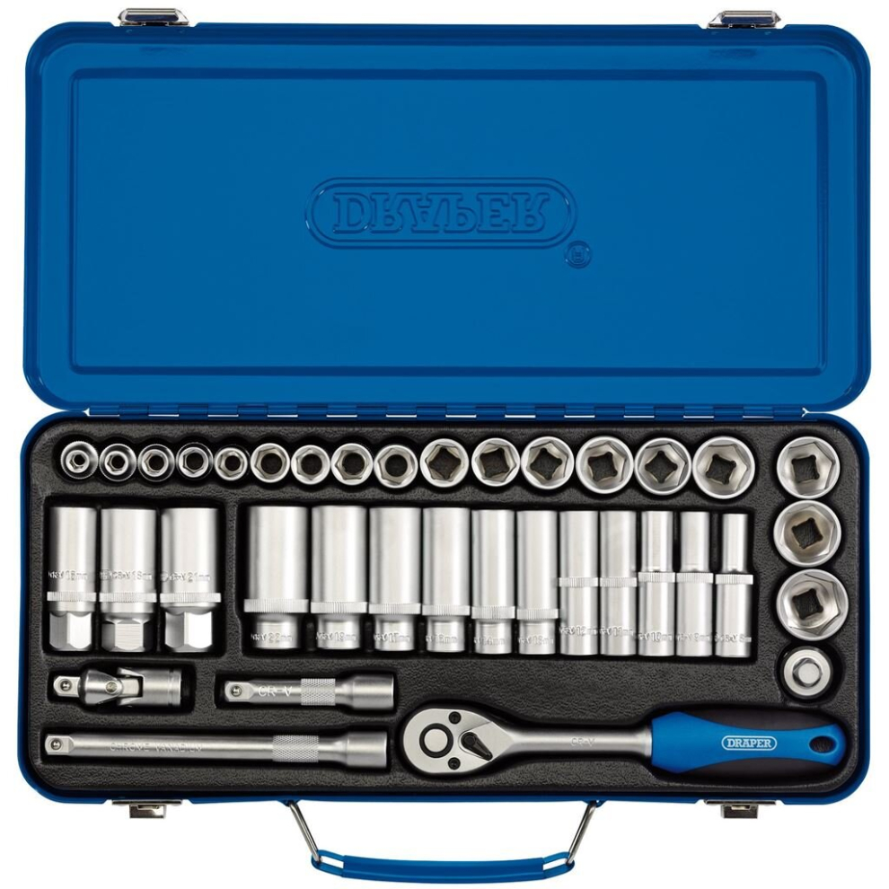 Metric Socket Set, 3/8"" Sq. Dr. (37 Piece)