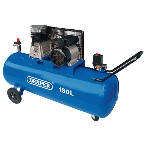 Draper 150L Belt-Driven Air Compressor, 2.2kW/3hp