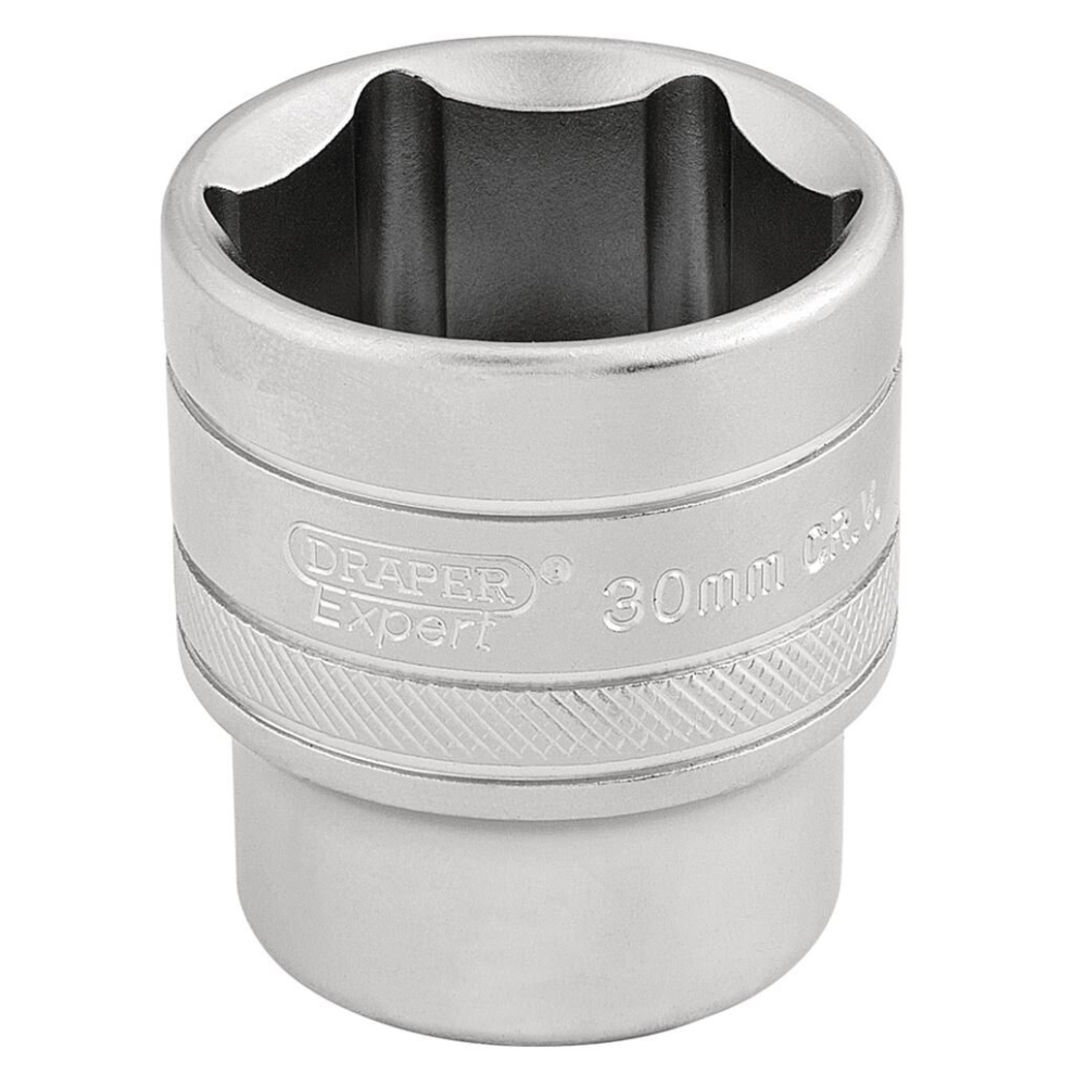 Draper 6 Point Metric Socket, 1/2"" Sq. Dr., 30Mm