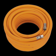 Air Hose 15m x Ø8mm Hybrid High-Visibility with 1/4"BSP Unions