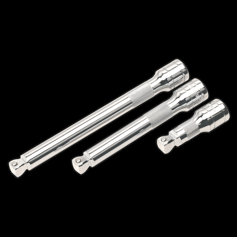 Sealey Wobble/Rigid Extension Bar Set 3Pc 1/2"Sq Drive