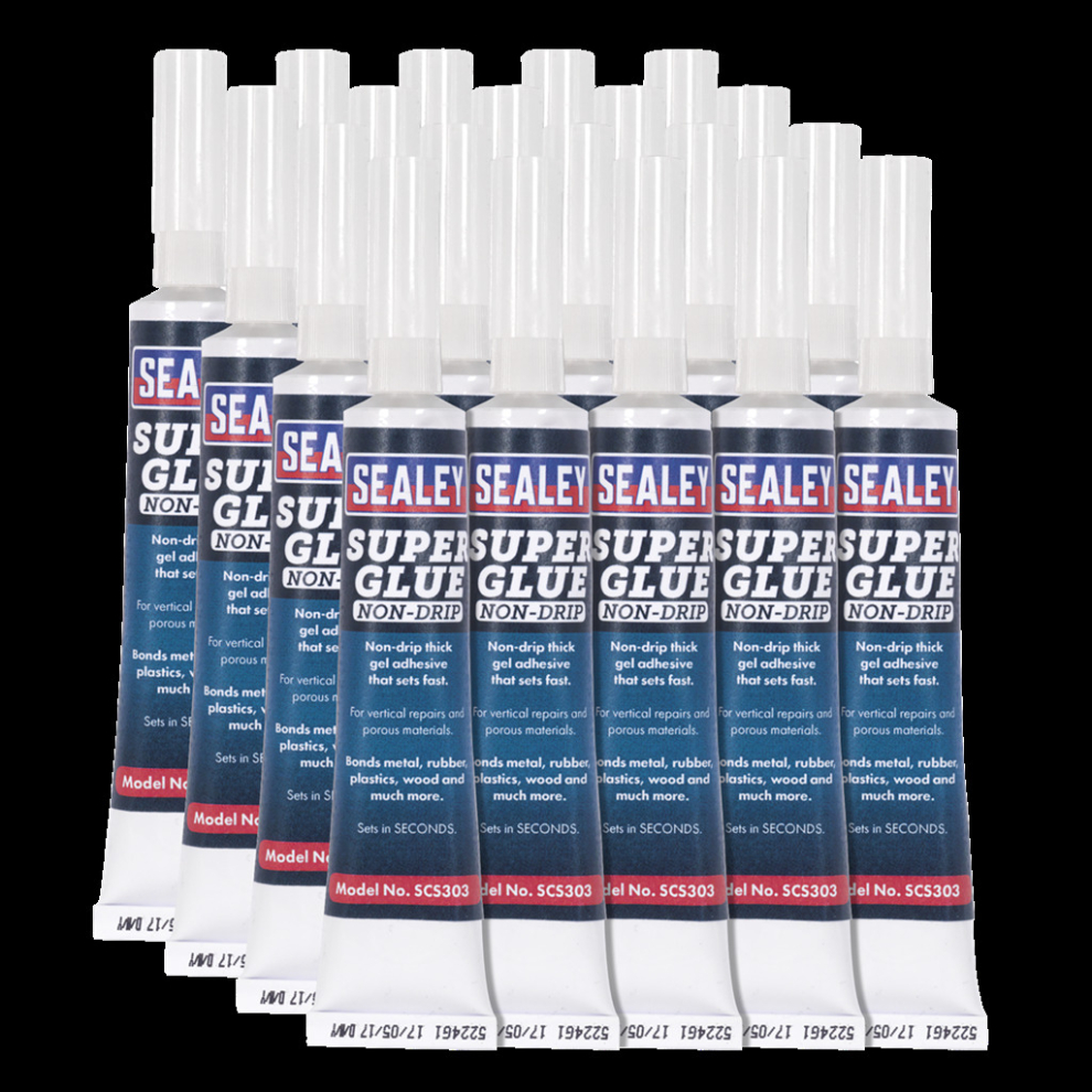 Sealey Super Glue Non-Drip Gel 20G Pack Of 20