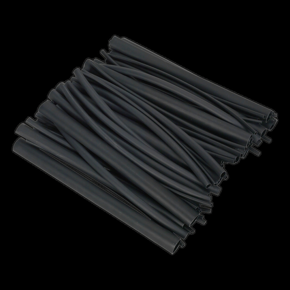 Sealey Heat Shrink Tubing Assortment 72Pc Adhesive Lined 200Mm Black