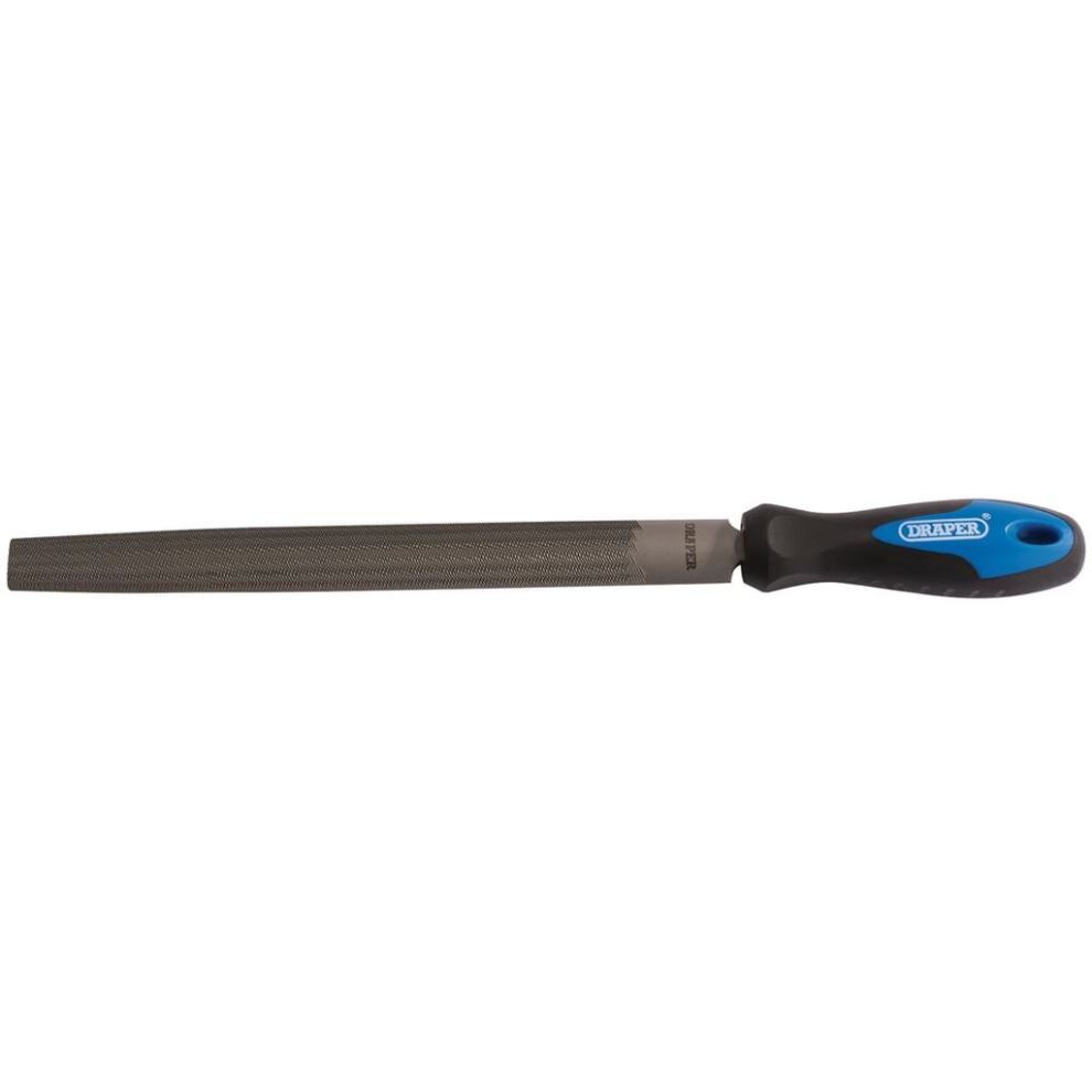 Soft Grip Engineer's Half Round File and Handle, 250mm