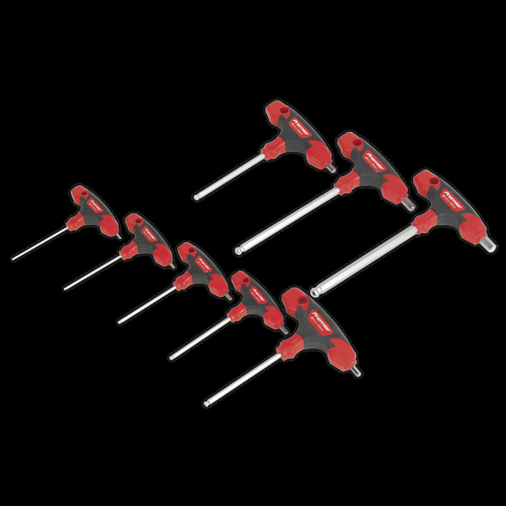 Ball-End Hex Key Set 8pc T-Handle Metric