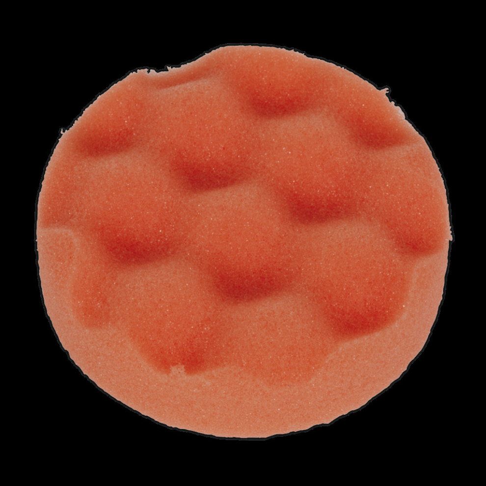 Sealey Buffing & Polishing Foam Head Hook-And-Loop Ø80 X 25Mm Orange/Firm