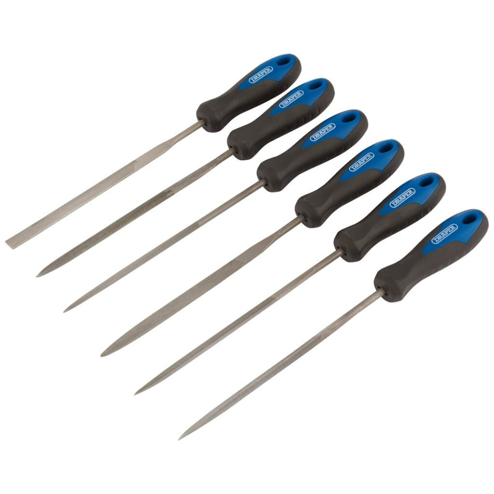 Draper Soft Grip Needle File Set, 140Mm (6 Piece)