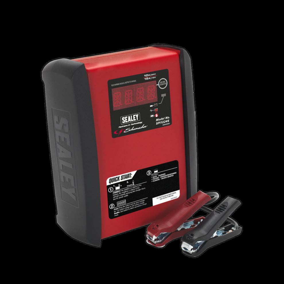 Sealey Schumacher® Intelligent Speed Charge Battery Charger/Maintainer 12V 15A/24V 10A