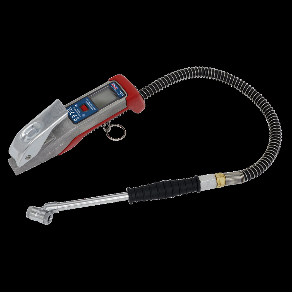 Sealey Digital Tyre Inflator 0.5M Hose With Twin Push-On Connector