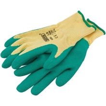 82603 Heavy Duty Latex Coated Work Gloves - Large, Green - EN388 2143 Certified, Superior Grip & Tear/Puncture Protection