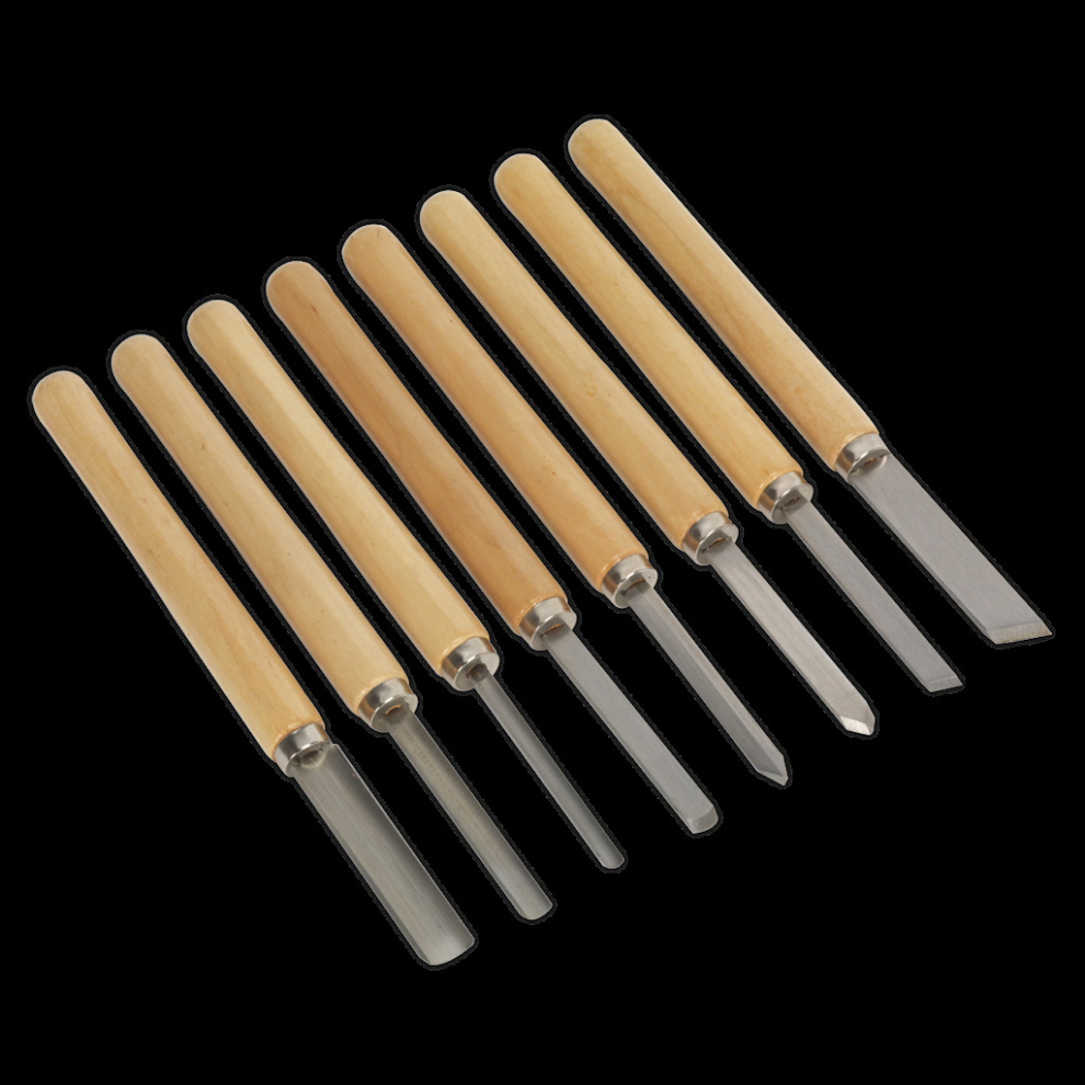 Sealey Wood Turning Chisel Set 8Pc