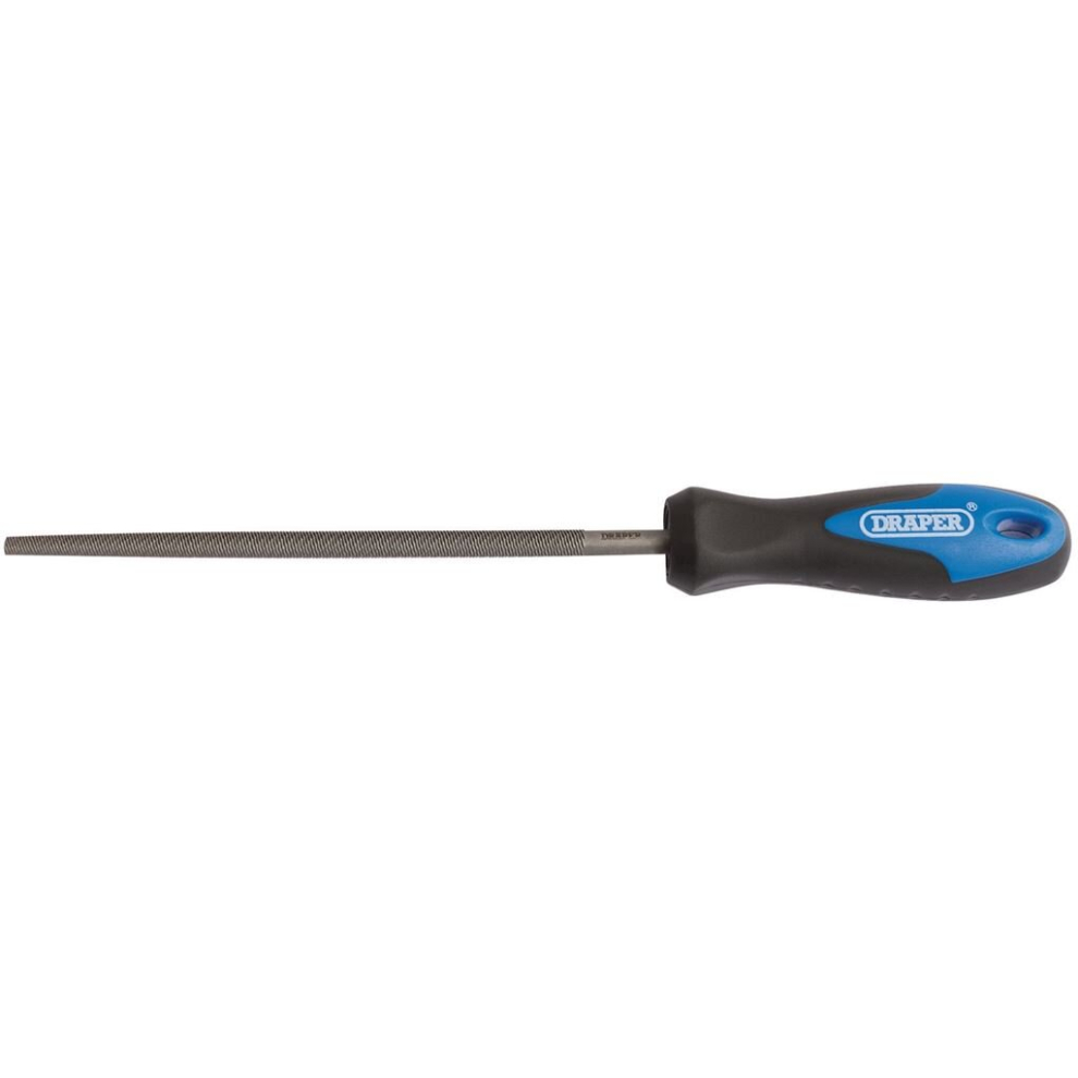Draper Soft Grip Engineer's Round File And Handle, 150Mm