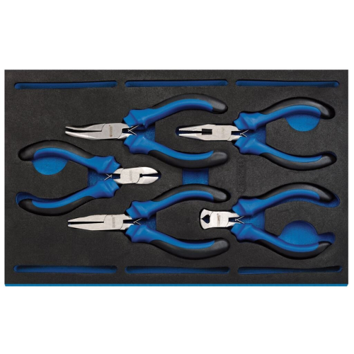 Draper Precision Plier Set in 1/4 Drawer EVA Insert Tray (5 Piece)