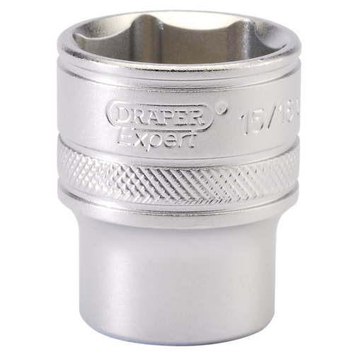 Draper 6 Point Imperial Socket, 1/2"" Sq. Dr., 15/16""