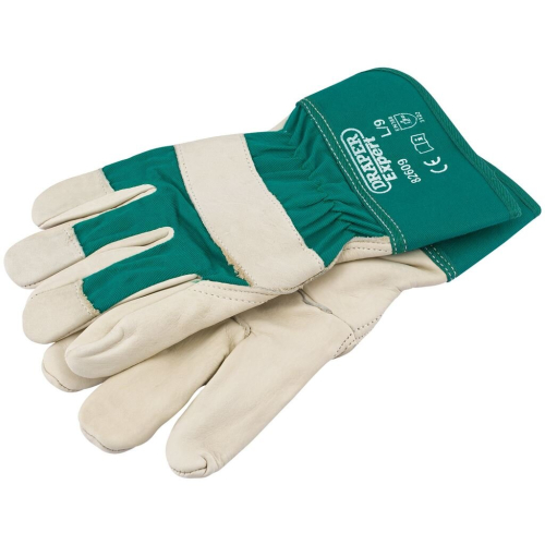 Draper Premium Leather Gardening Gloves, Large