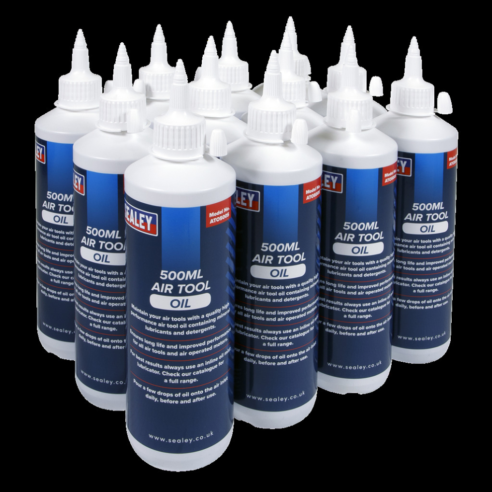 Sealey Air Tool Oil 500Ml Pack Of 12