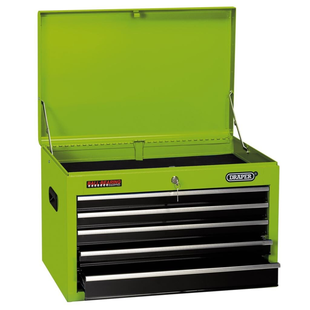 Tool Chest, 5 Drawer, 26"", Green