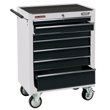 Roller Tool Cabinet, 7 Drawer, 26"", White