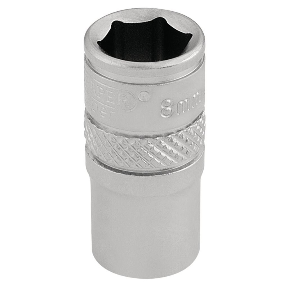 Draper Socket, 1/4"" Sq. Dr., 8Mm Size 1