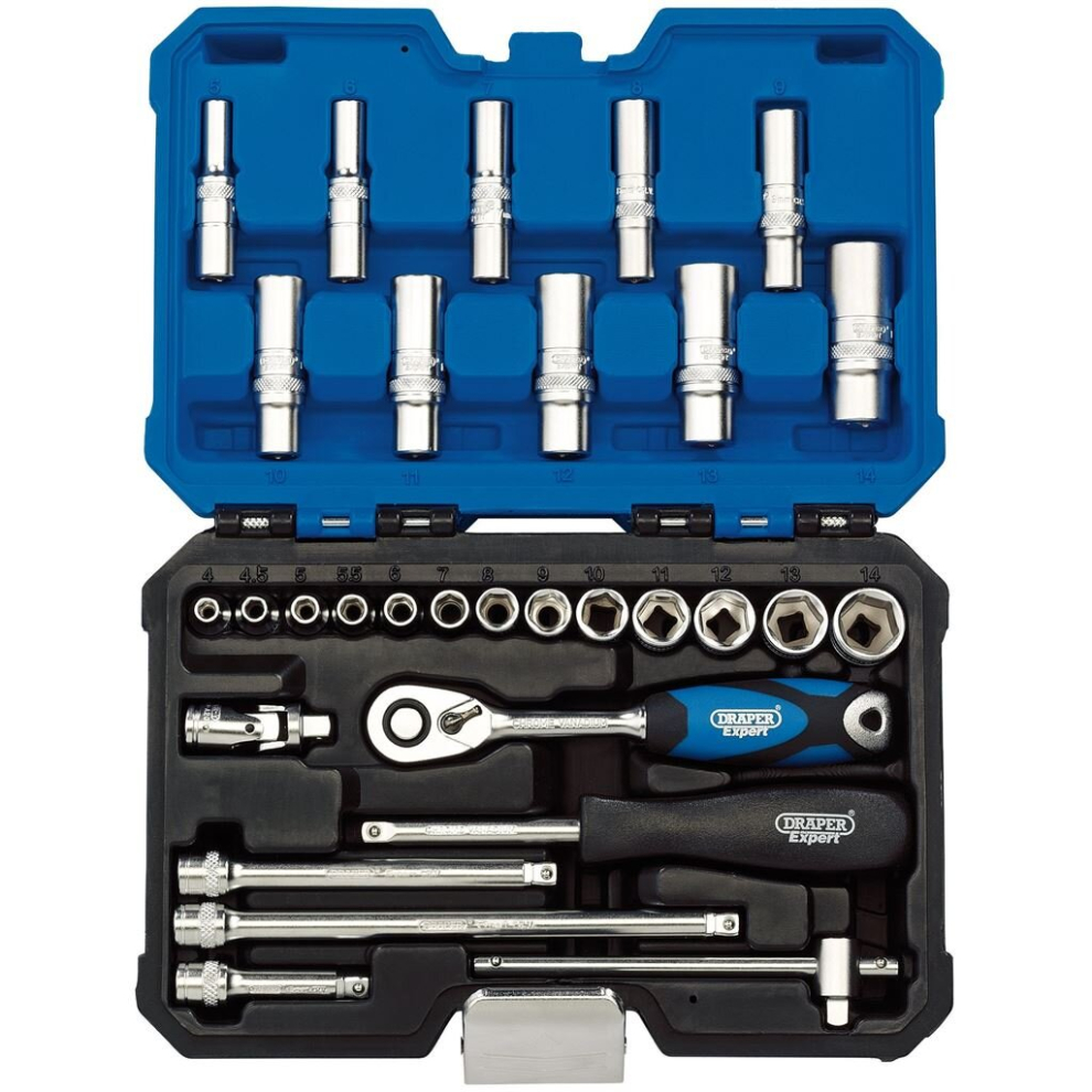 Metric Socket Set, 1/4"" Sq. Dr. (30 Piece)