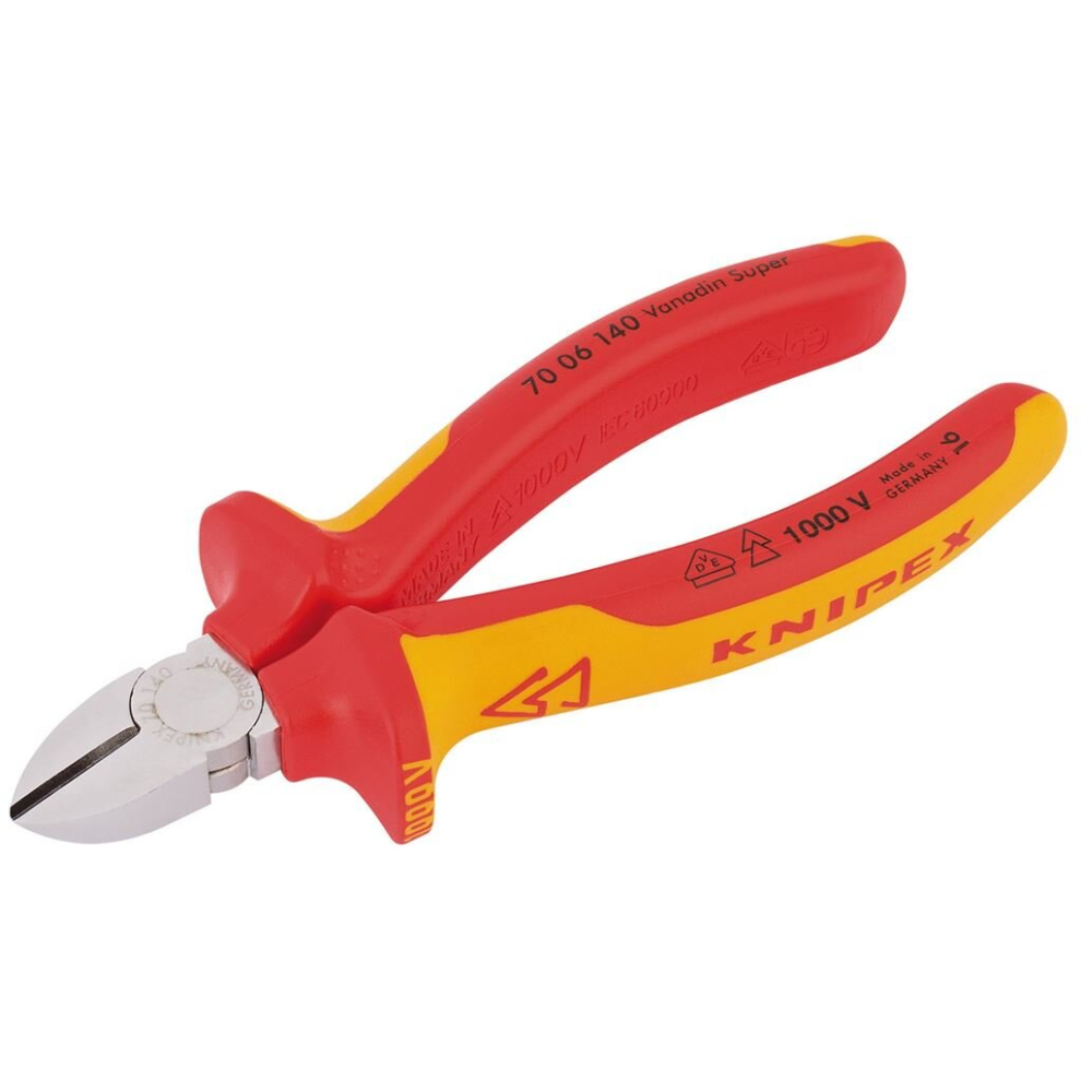 Draper Knipex 70 06 140 Sbe Fully Insulated Diagonal Side Cutter, 140Mm