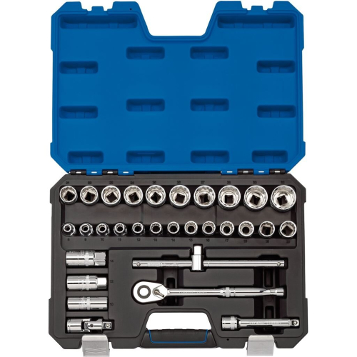 Draper Metric Socket Set, 1/2"" Sq. Dr. (30 Piece)