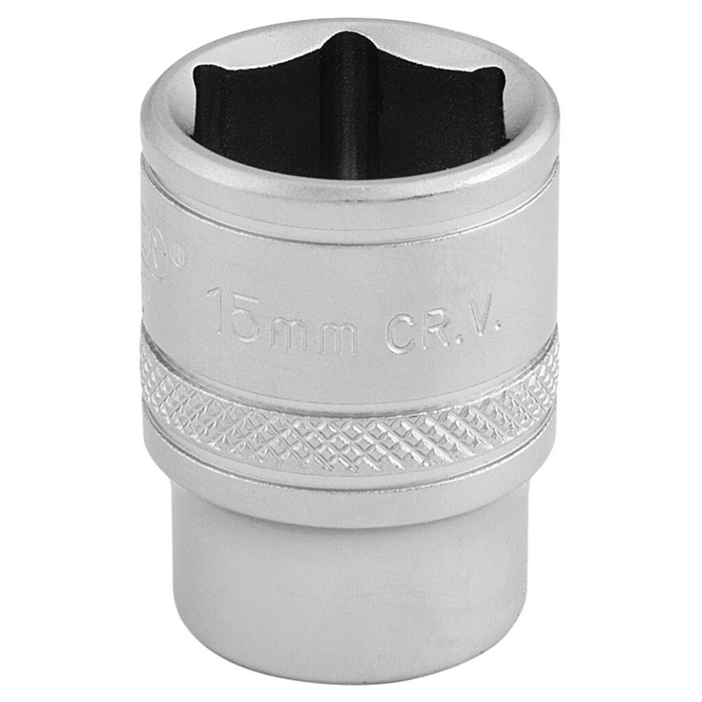 Draper 6 Point Metric Socket, 3/8"" Sq. Dr., 15Mm