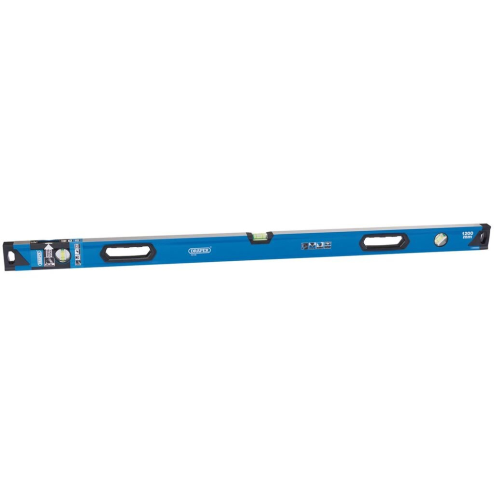 Box Section Level with Side View Vial, 1200mm