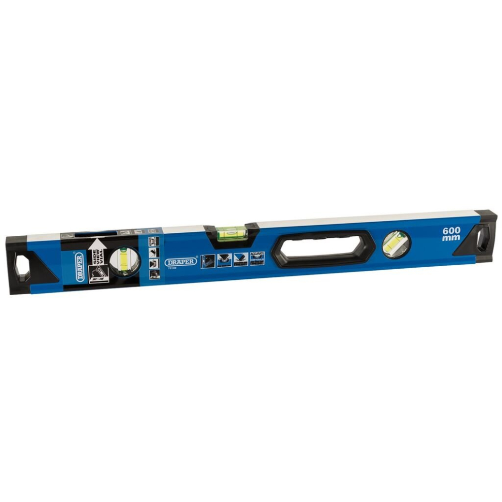 Box Section Level with Side View Vial, 600mm