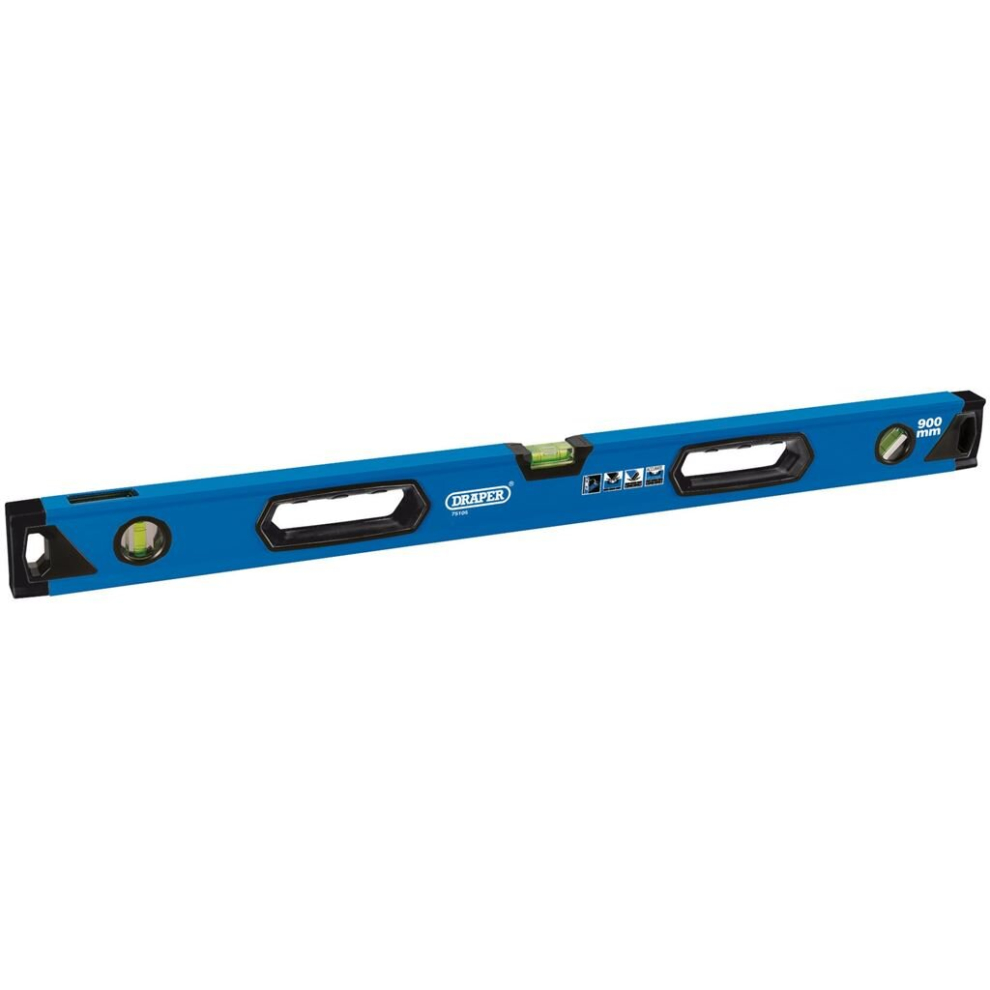 Box Section Level with Side View Vial, 900mm