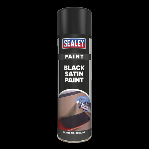 Sealey Black Satin Paint 500ml