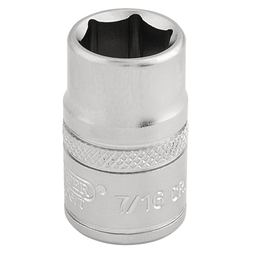 Draper 6 Point Imperial Socket, 3/8"" Sq. Dr., 7/16""