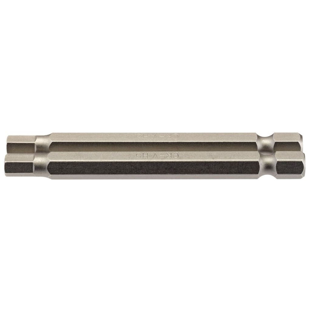 Draper Hexagonal Insert Bit, 5Mm, 1/4"" Hex, 75Mm Long (Pack Of 2)