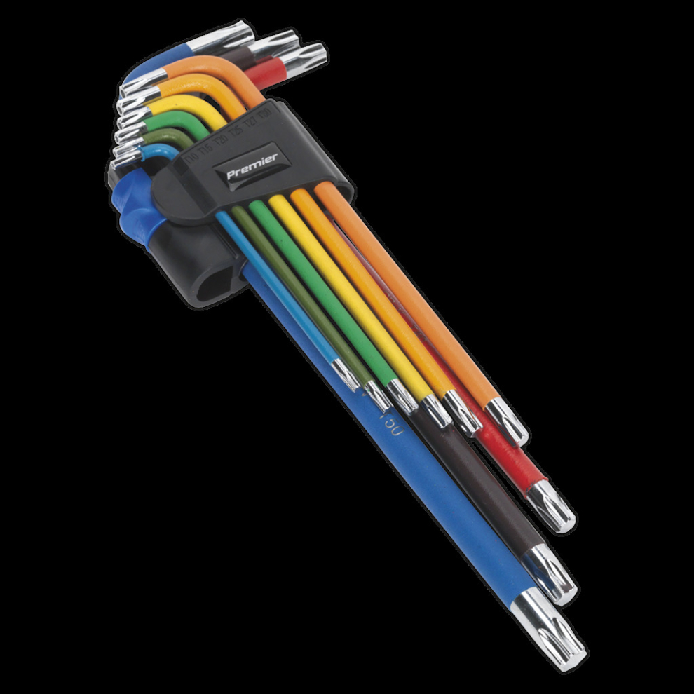 Sealey Trx-Star* Key Set 9Pc Colour-Coded Extra-Long