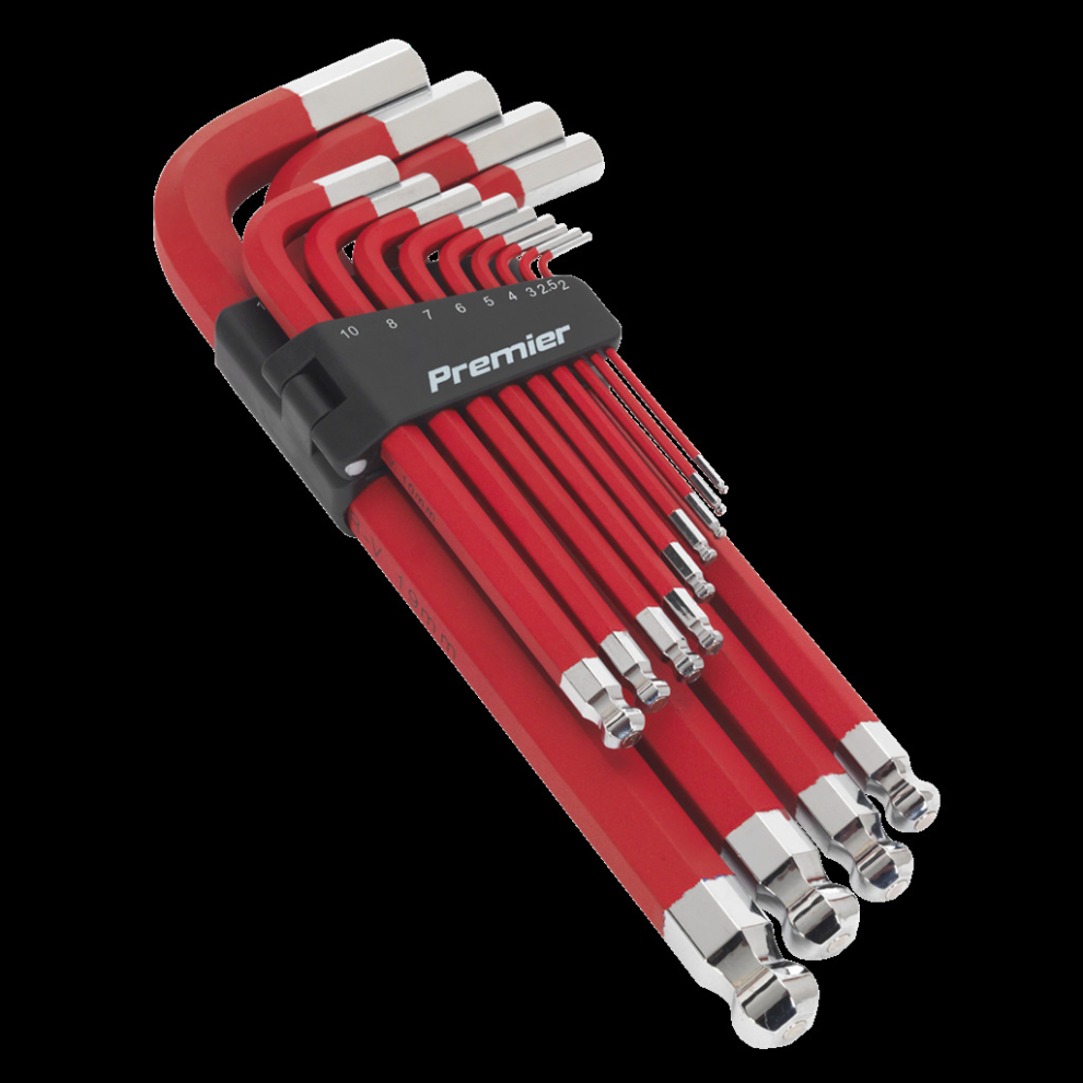 Sealey Jumbo Ball-End Hex Key Set 13Pc Anti-Slip - Metric